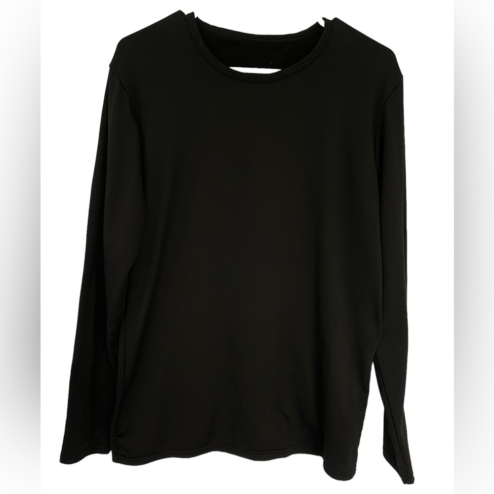 🟠UNISEX THERMAL BLACK LONG SLEEVE SHIRT